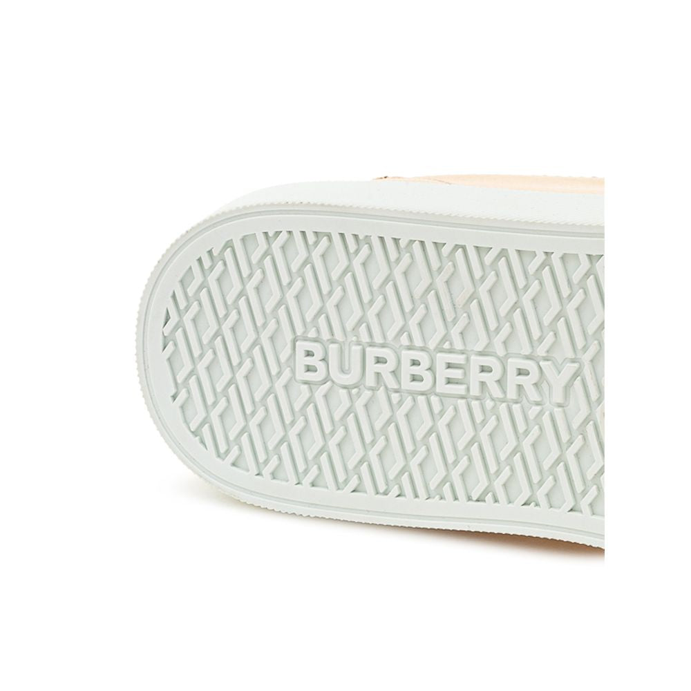 Baskets Burberry en cuir rose