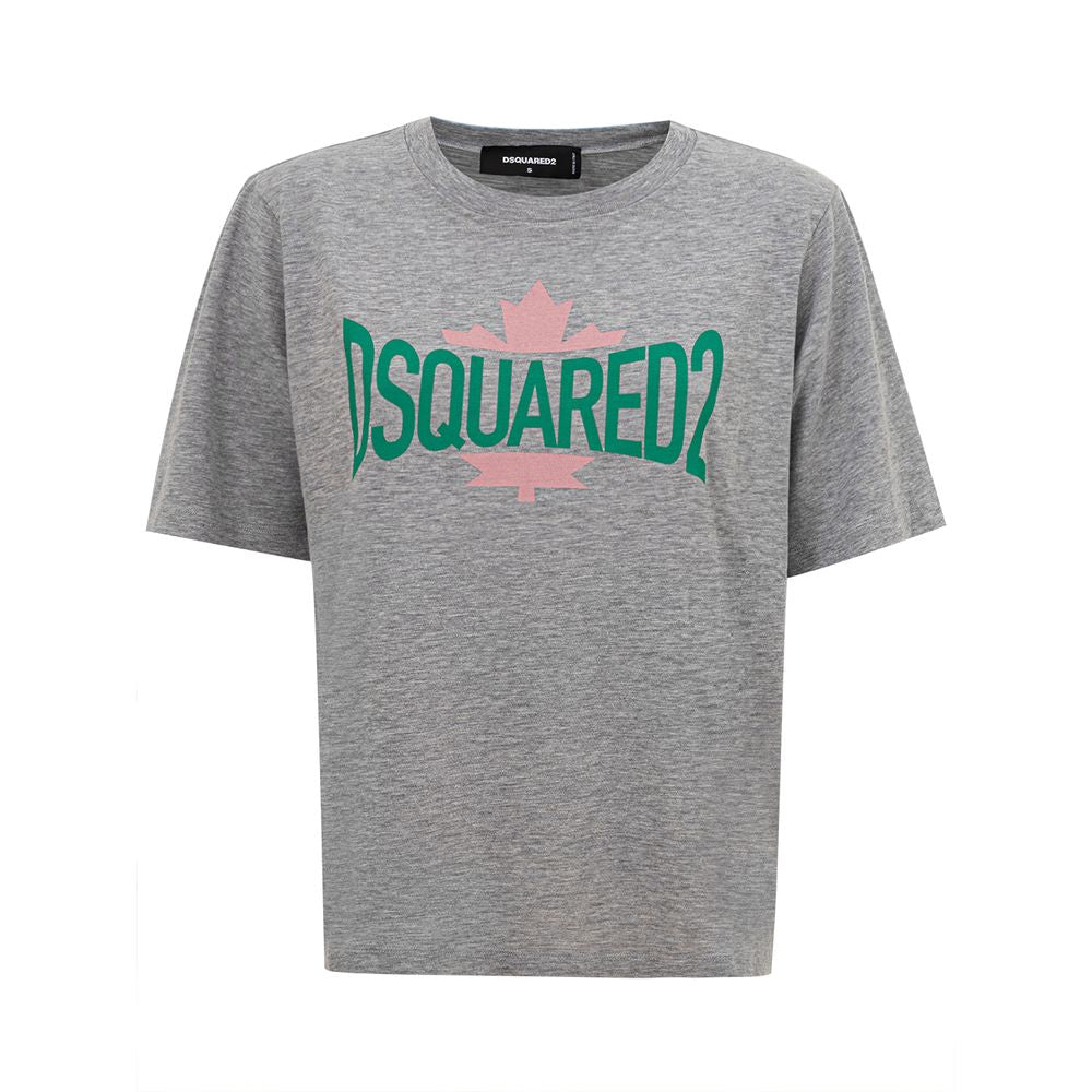 T-shirt Dsquared² en coton gris chic pour la femme moderne