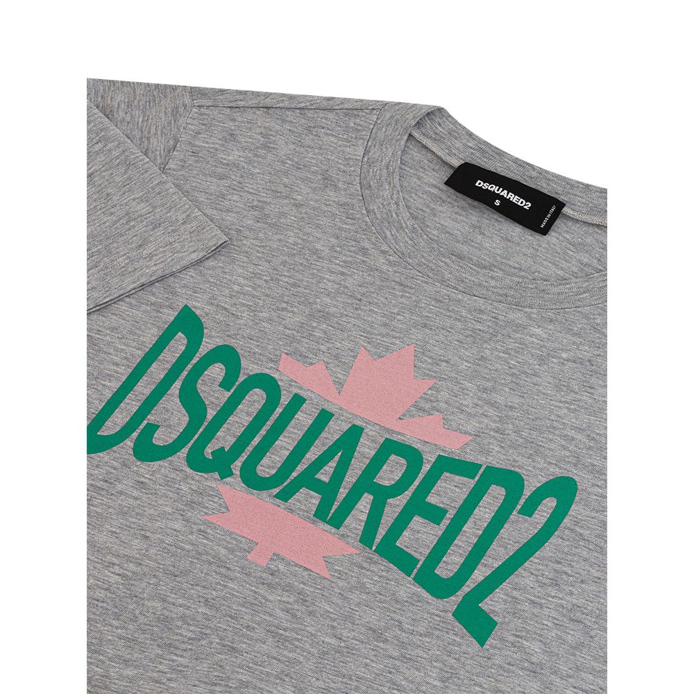 T-shirt Dsquared² en coton gris chic pour la femme moderne