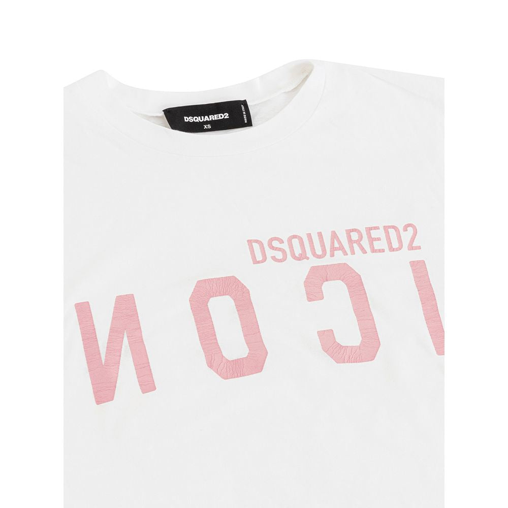 T-shirt blanc élégant en coton Dsquared² pour femmes élégantes