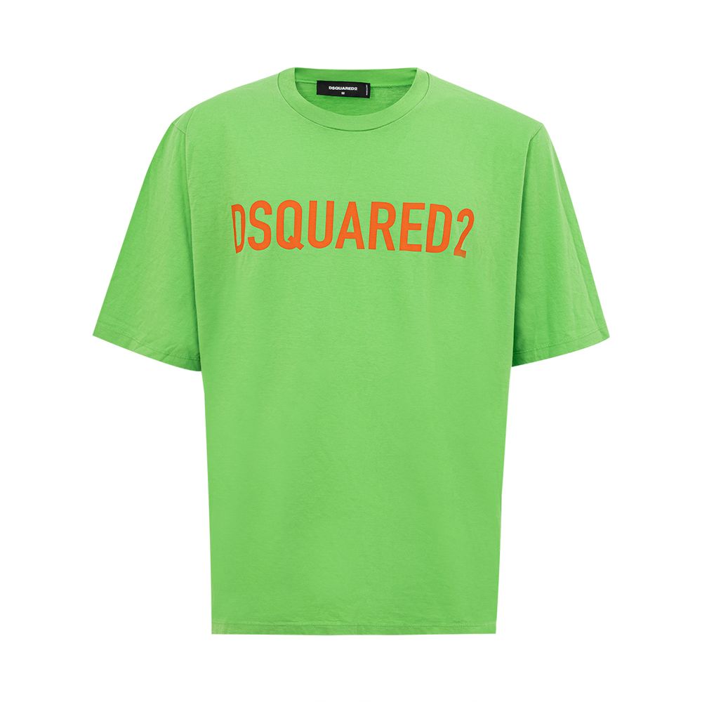 T-shirt Dsquared² en coton vert électrique pour homme