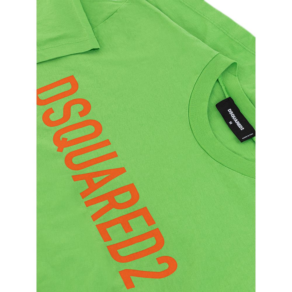 T-shirt Dsquared² en coton vert électrique pour homme