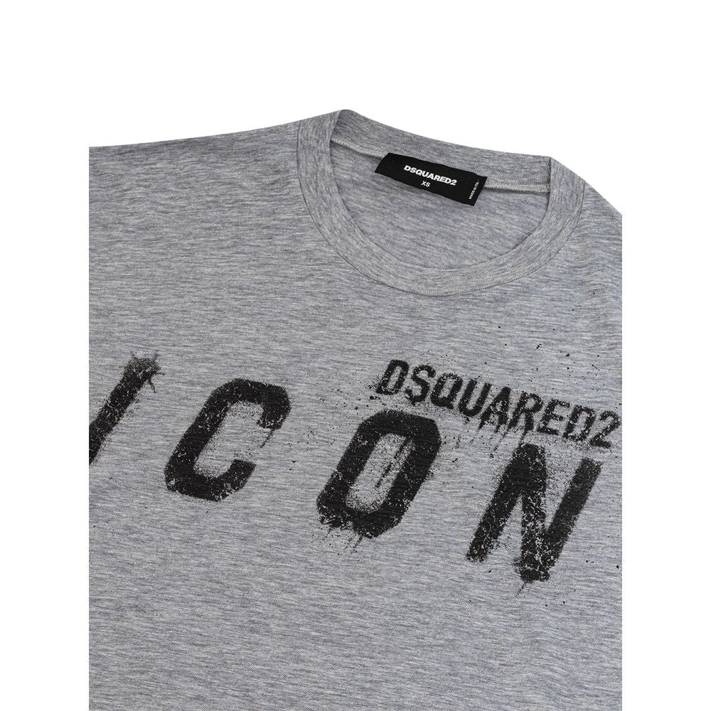 T-shirt Dsquared² en coton gris élégant pour homme élégant