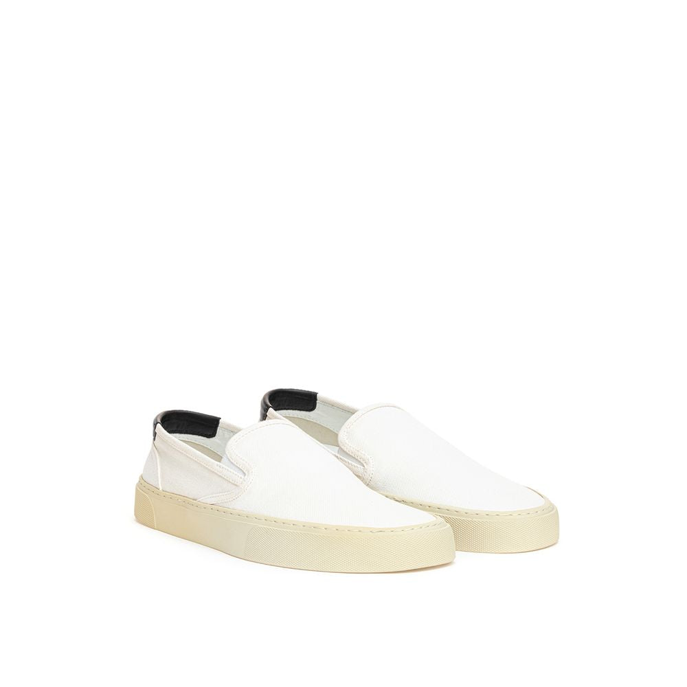 Baskets en coton blanc Saint Laurent