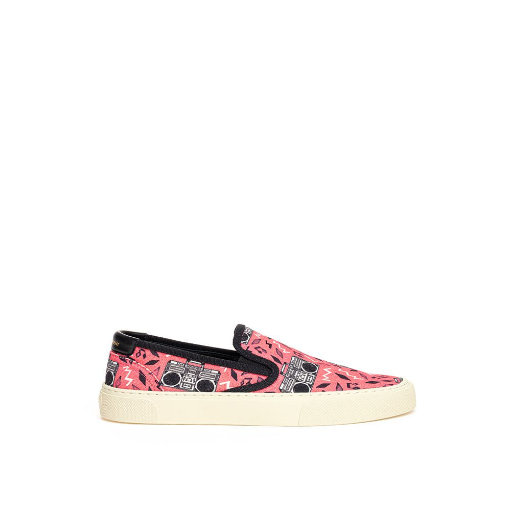 Baskets en coton rose Saint Laurent