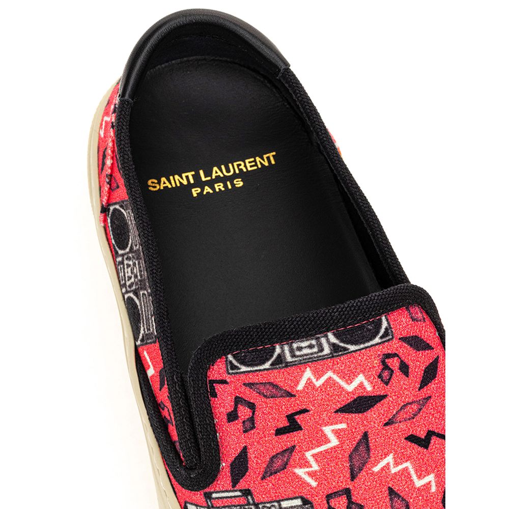 Baskets en coton rose Saint Laurent