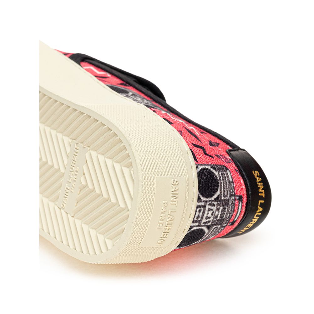 Baskets en coton rose Saint Laurent