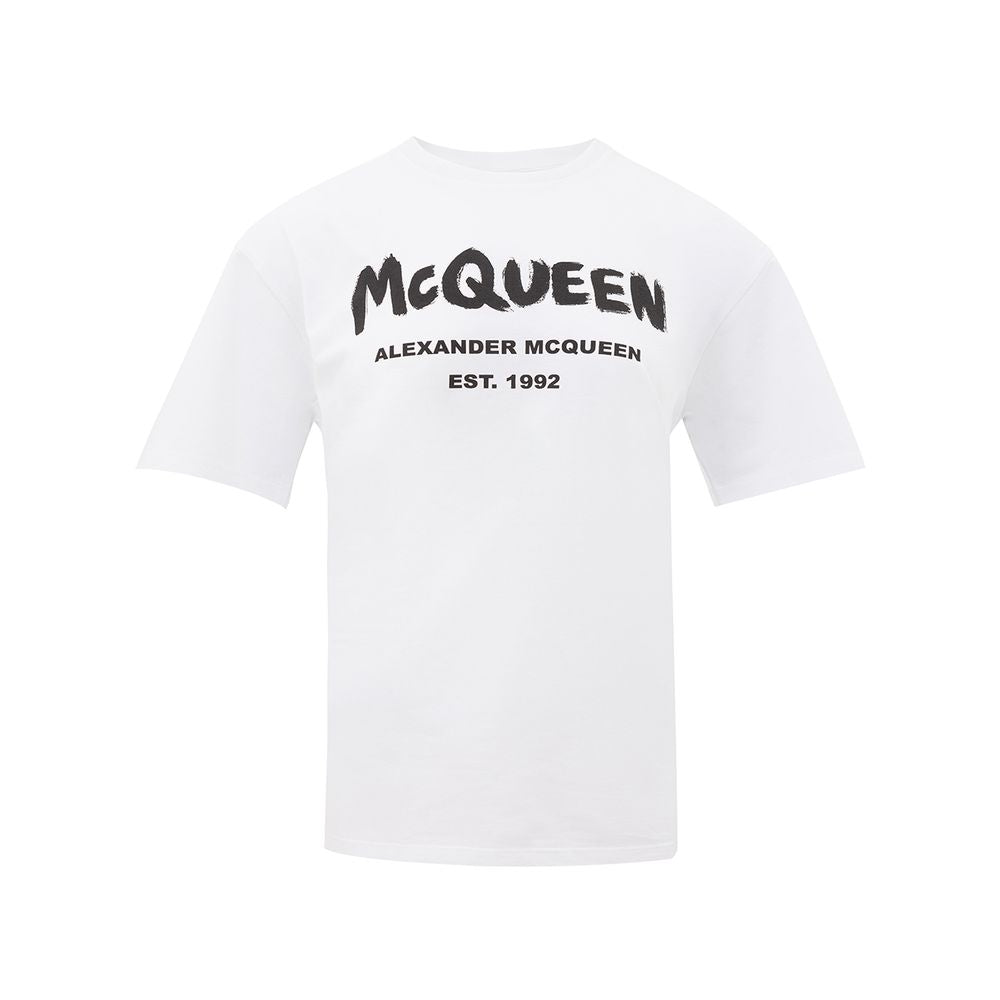 T-shirt en coton blanc Alexander McQueen