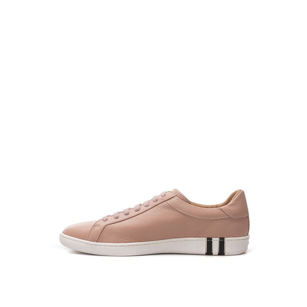 Baskets Bally élégantes en cuir rose pour femme