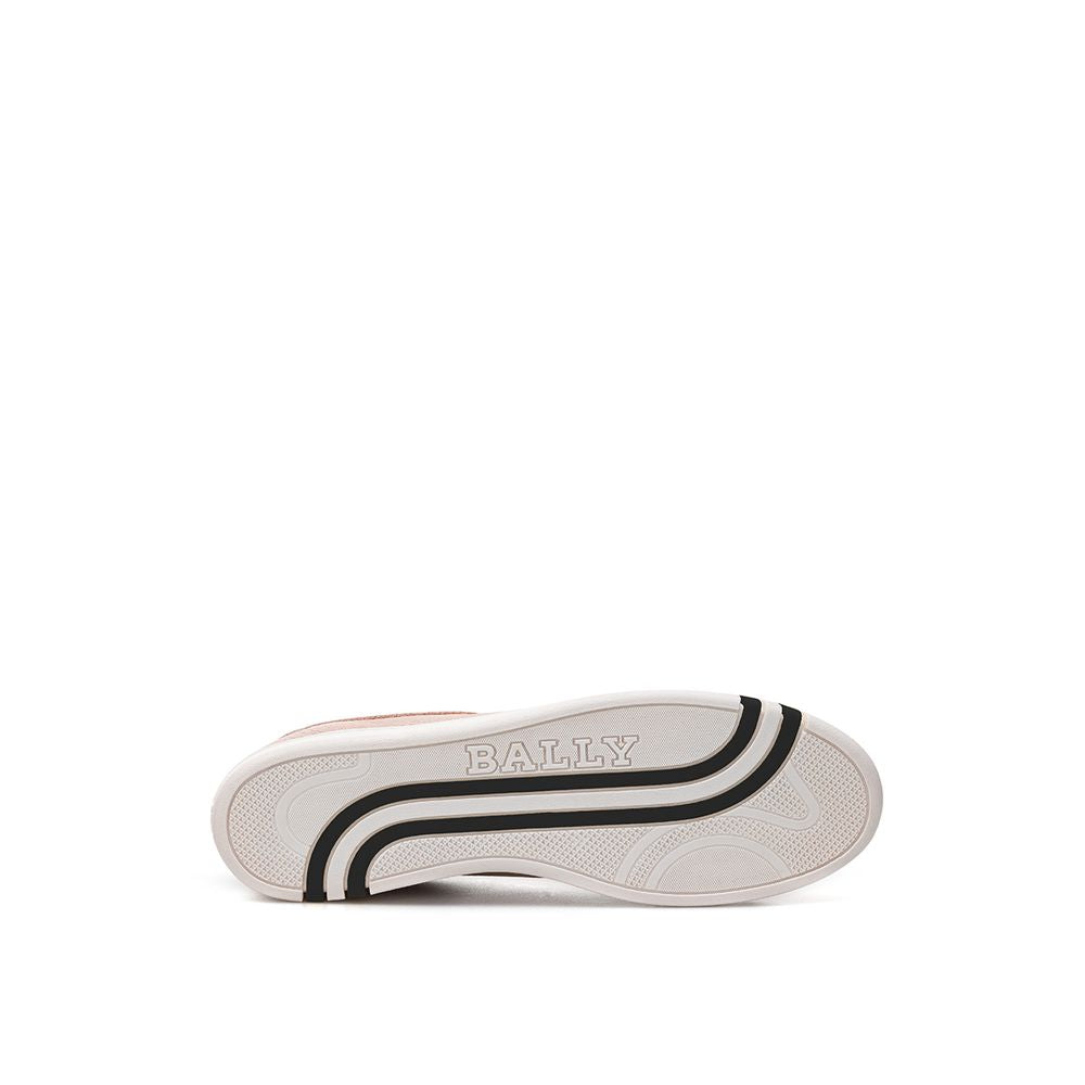 Baskets Bally élégantes en cuir rose pour femme