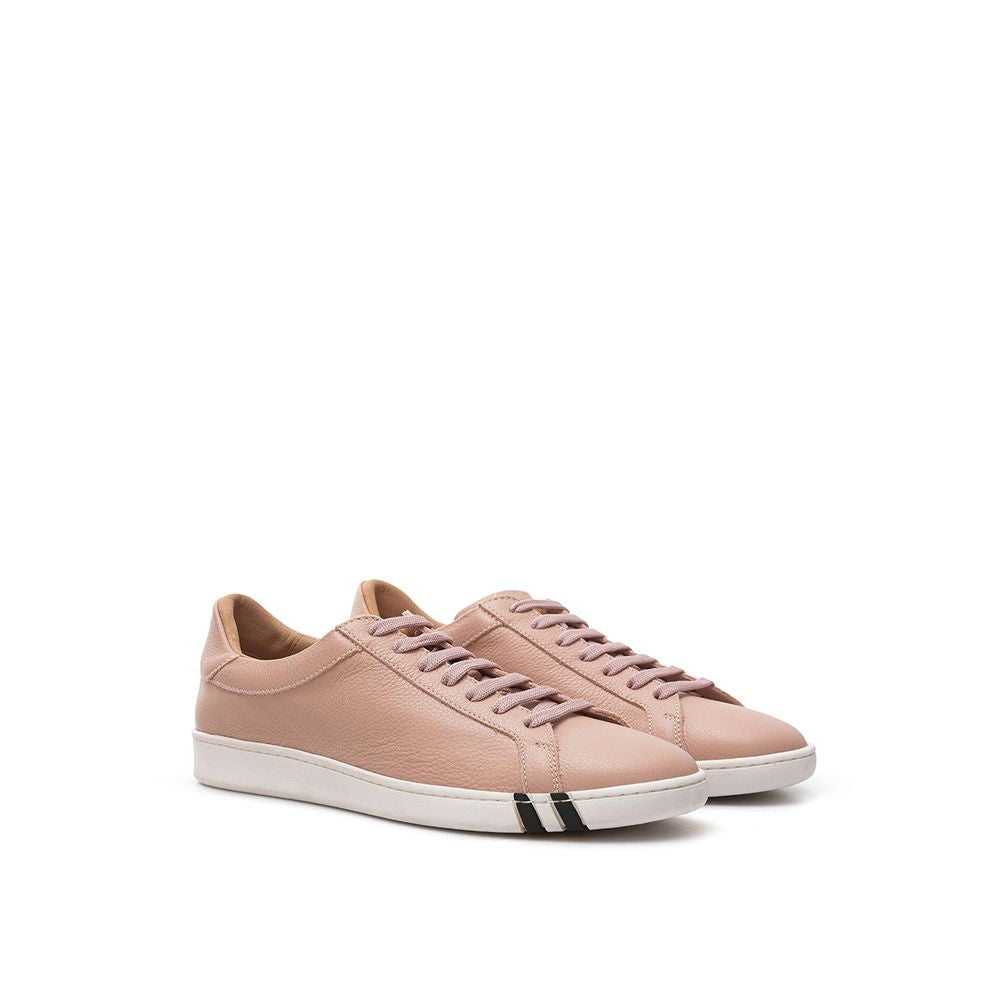 Baskets Bally élégantes en cuir rose pour femme