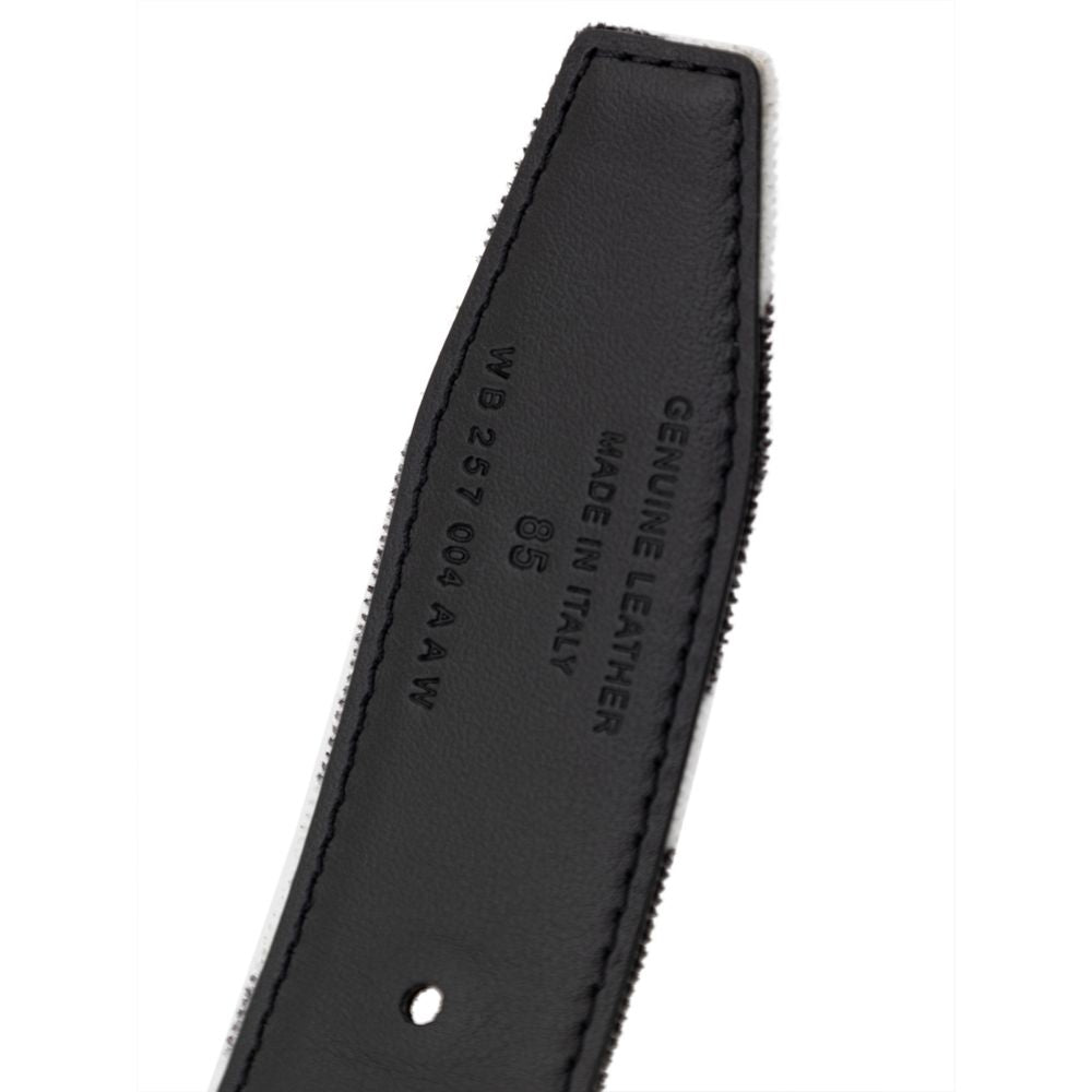 Ceinture en cuir noir et blanc Tom Ford
