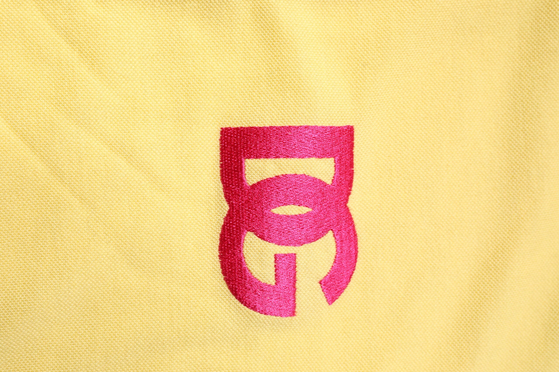 Polo à col et logo en coton jaune Dolce &amp; Gabbana