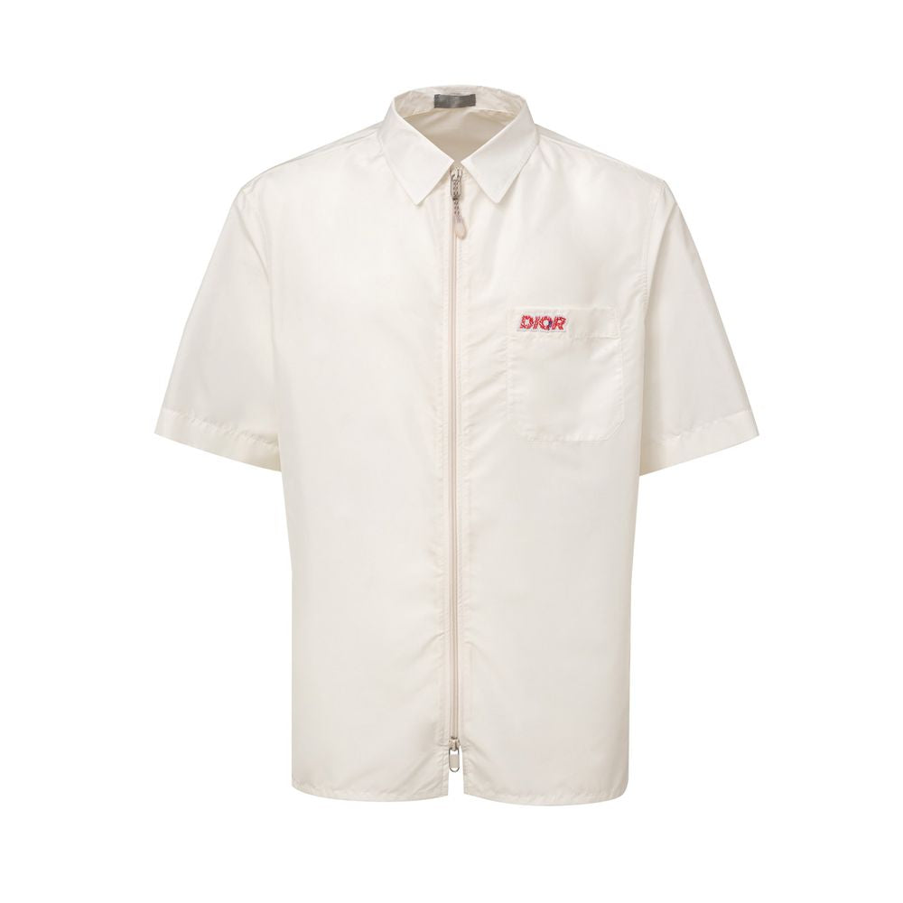 T-shirt à manches courtes en polyester blanc Dior
