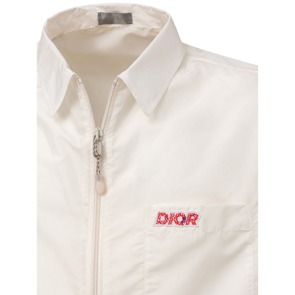 T-shirt à manches courtes en polyester blanc Dior