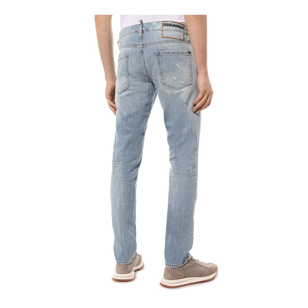 Jean Dsquared² bleu clair en coton pour homme