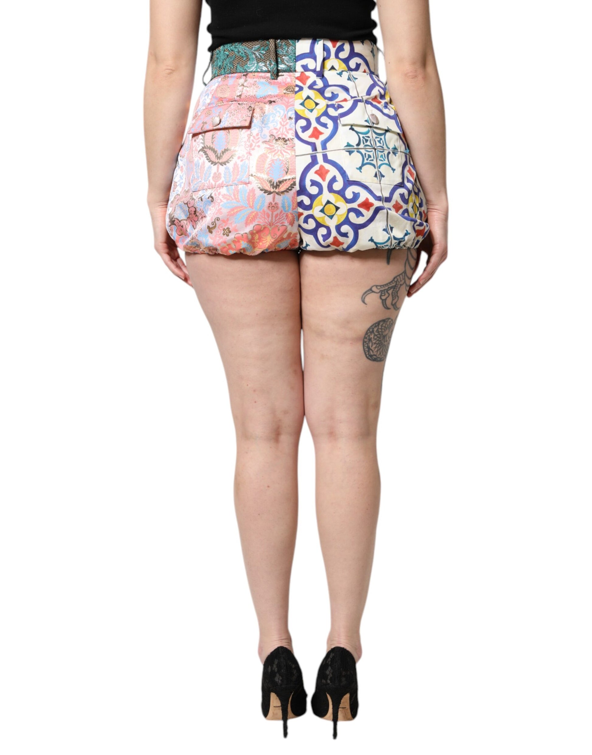 Short moulant en coton multicolore Dolce &amp; Gabbana