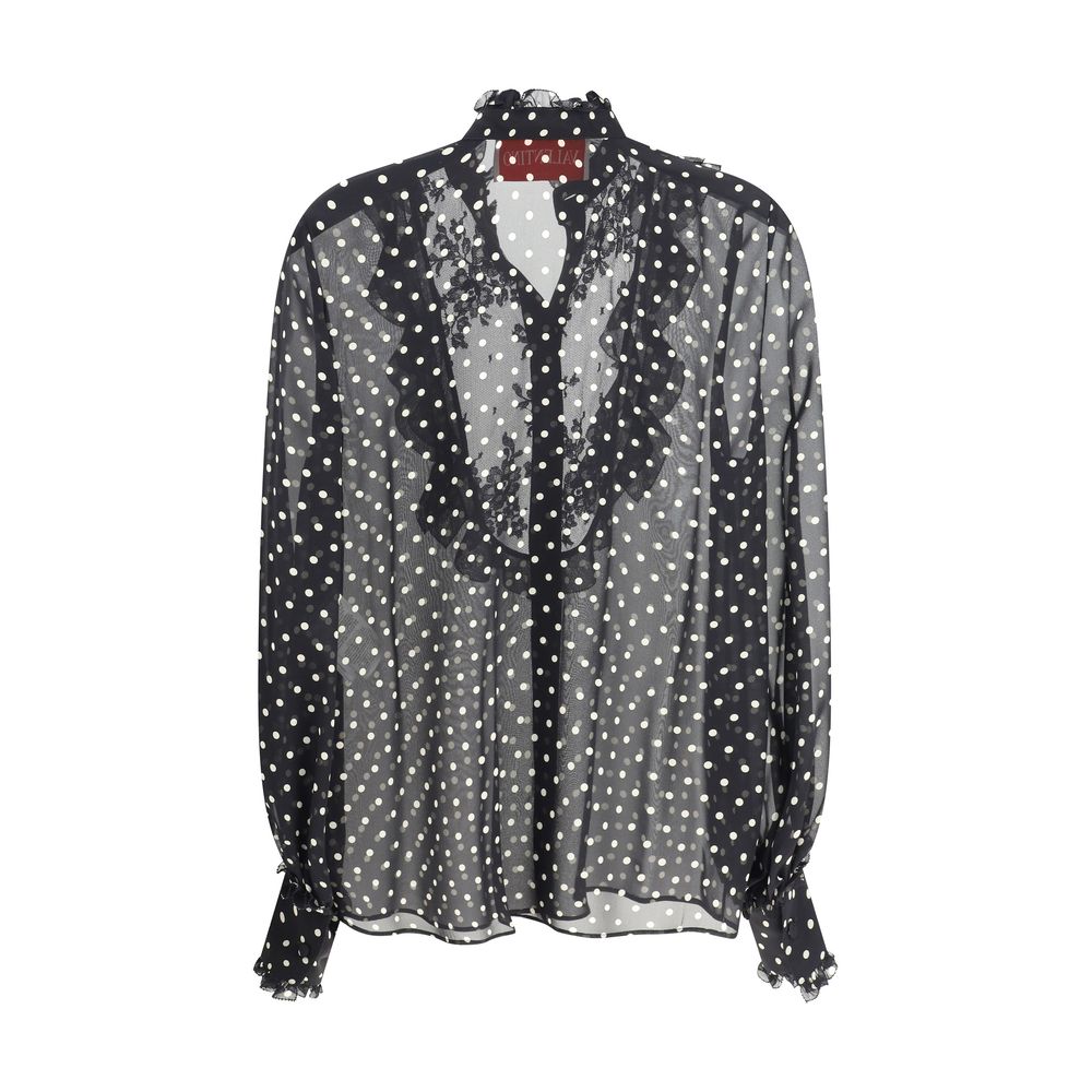 Chemise en soie à pois Valentino