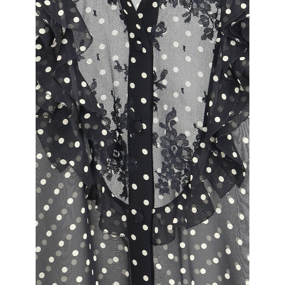 Chemise en soie à pois Valentino