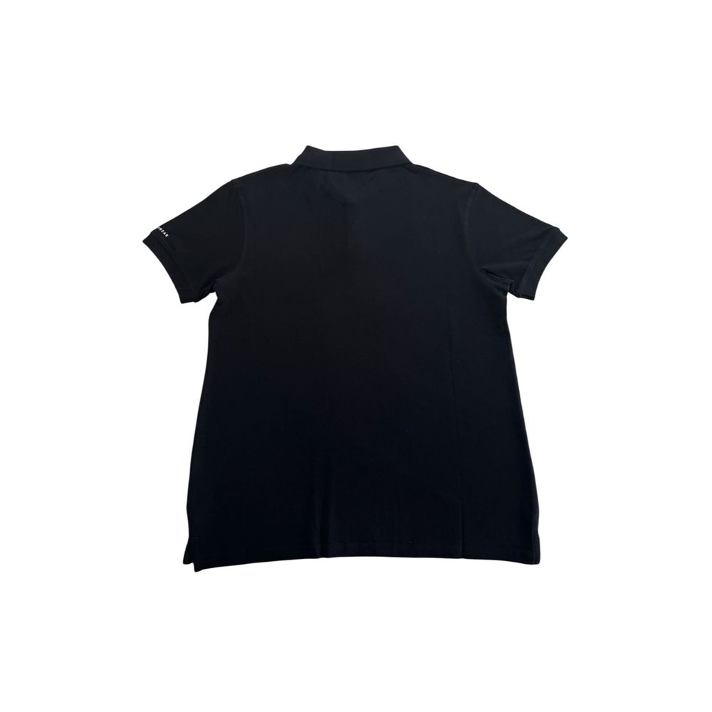 Polo Trussardi Beachwear en coton noir pour homme