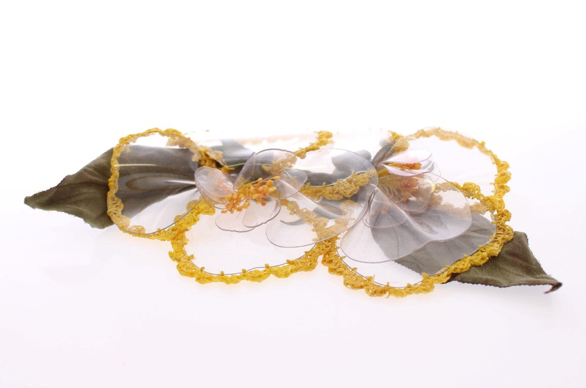 Broche florale transparente Dolce &amp; Gabbana FAIT MAIN 