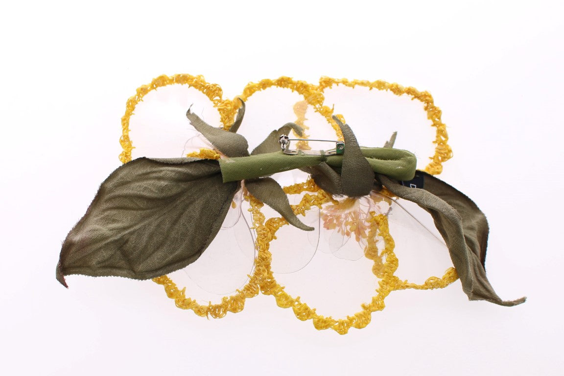 Broche florale transparente Dolce &amp; Gabbana FAIT MAIN 