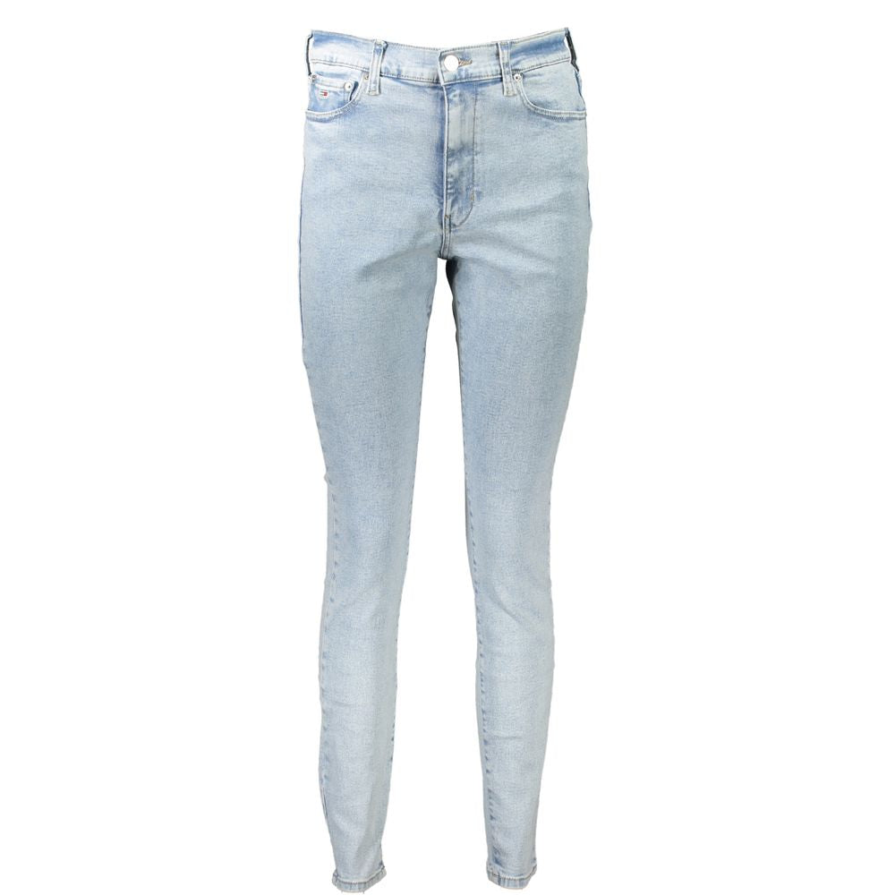 Jean Tommy Hilfiger bleu clair en coton pour femme
