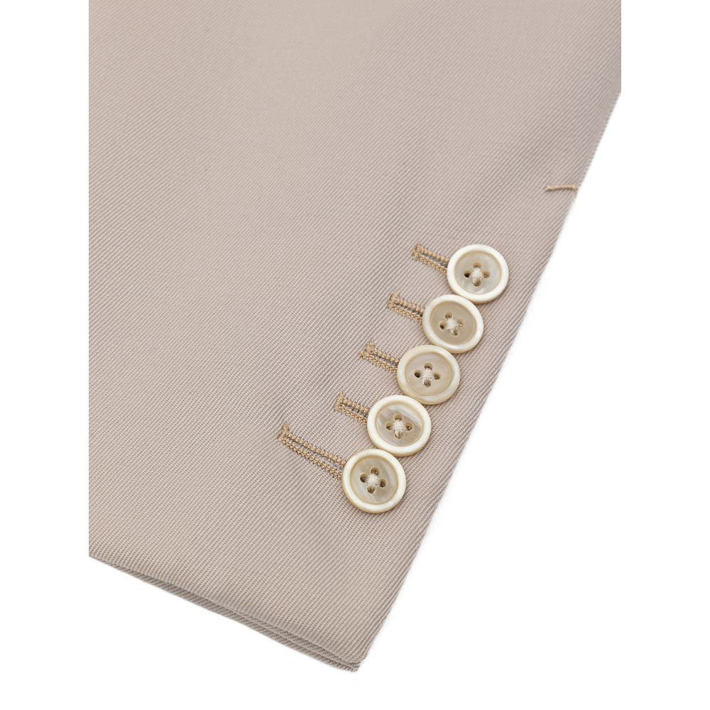 Costume et blazer en laine beige Tom Ford