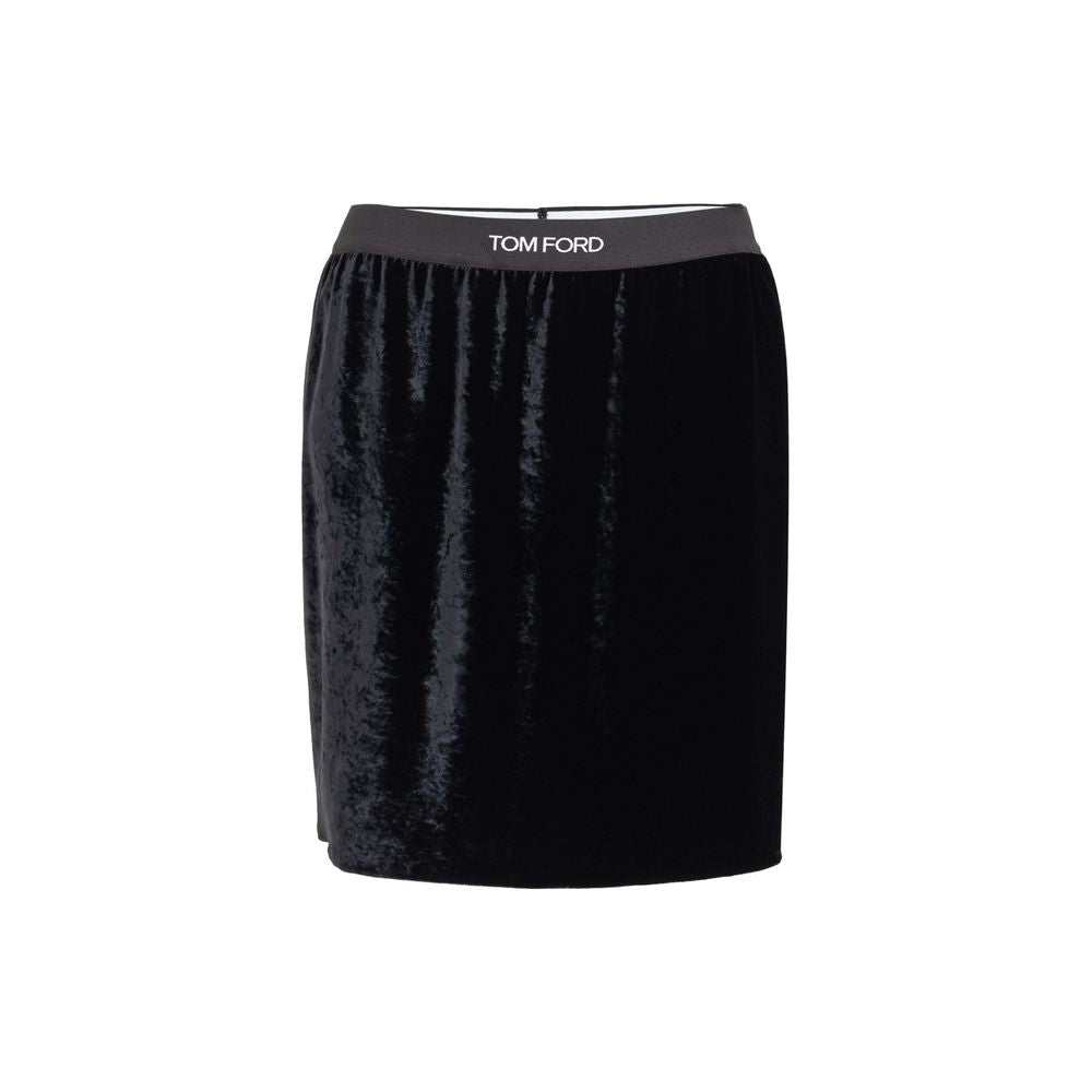 Mini-jupe en viscose noire Tom Ford