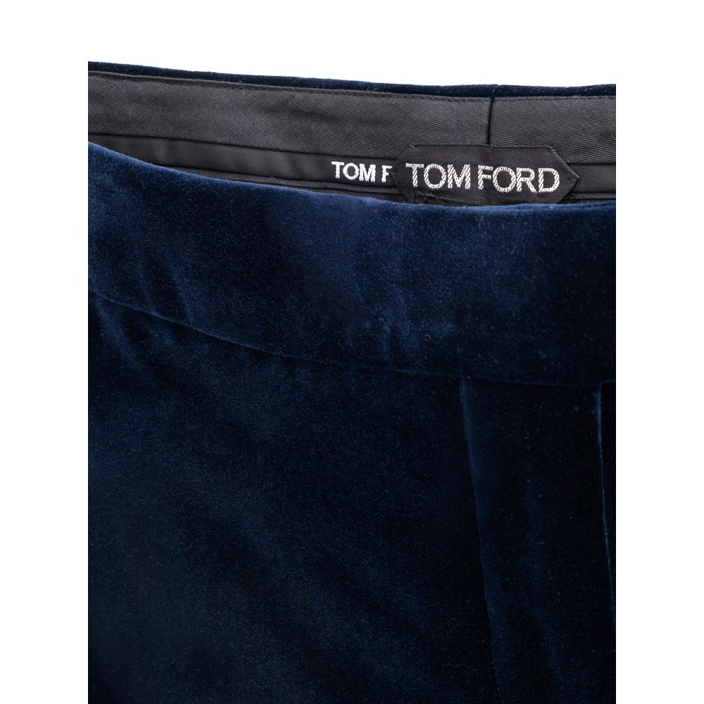 Jupe en coton bleu Tom Ford