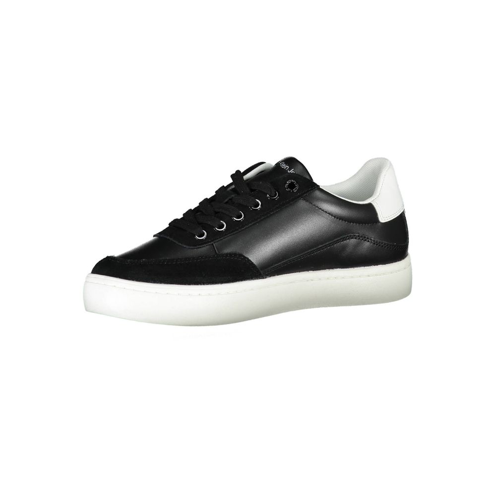 Baskets Calvin Klein noires élégantes à lacets avec détails contrastés