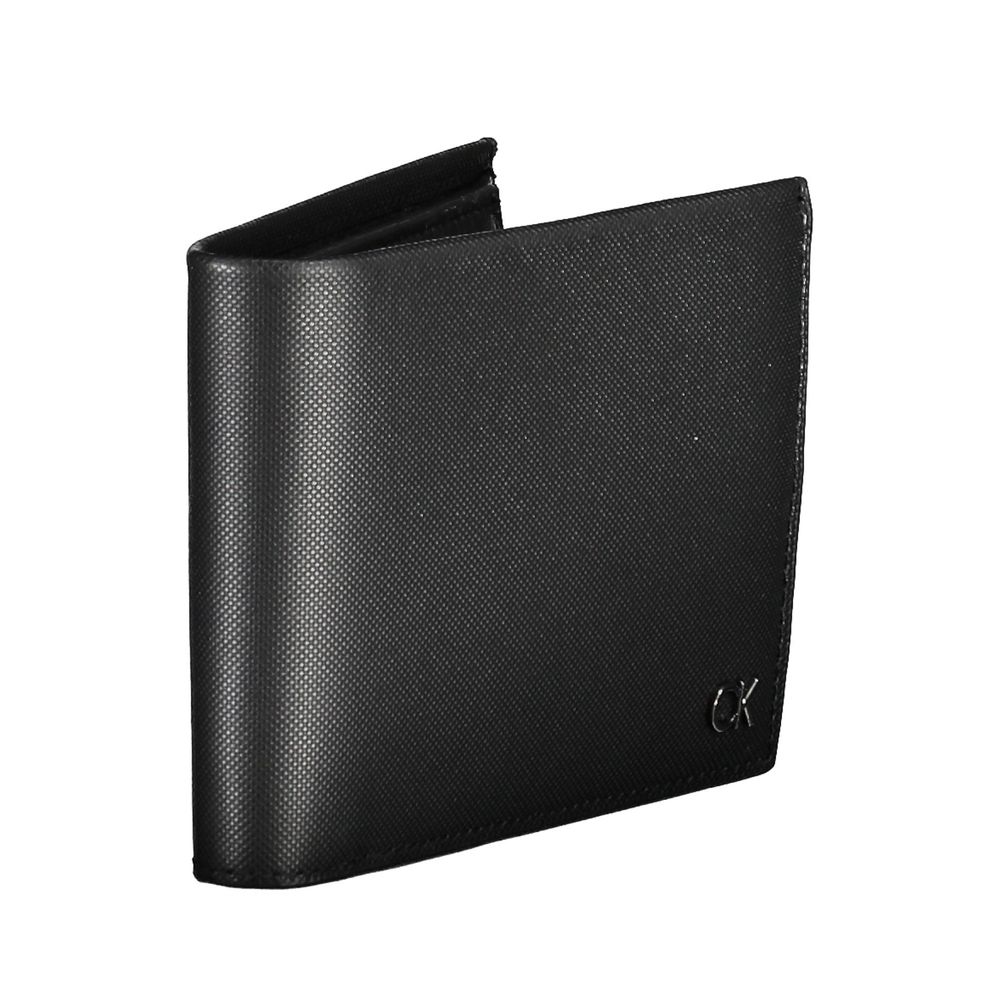 Portefeuille homme en cuir noir Calvin Klein