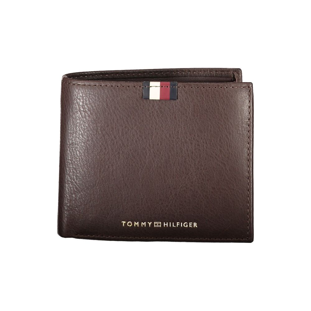 Portefeuille homme en cuir marron Tommy Hilfiger