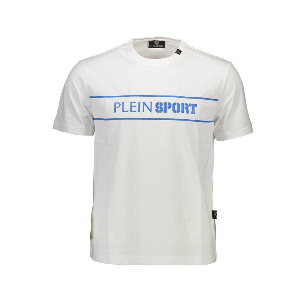 T-shirt homme en coton blanc Plein Sport
