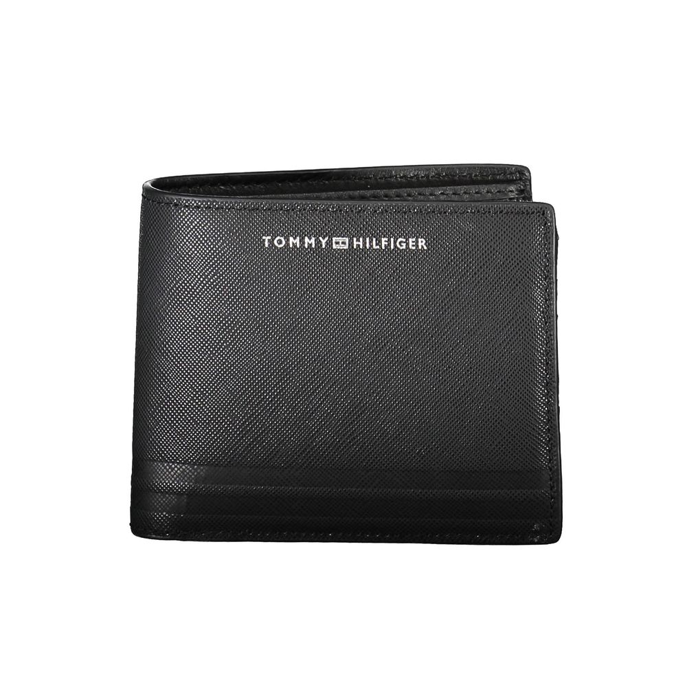Portefeuille homme en cuir noir Tommy Hilfiger