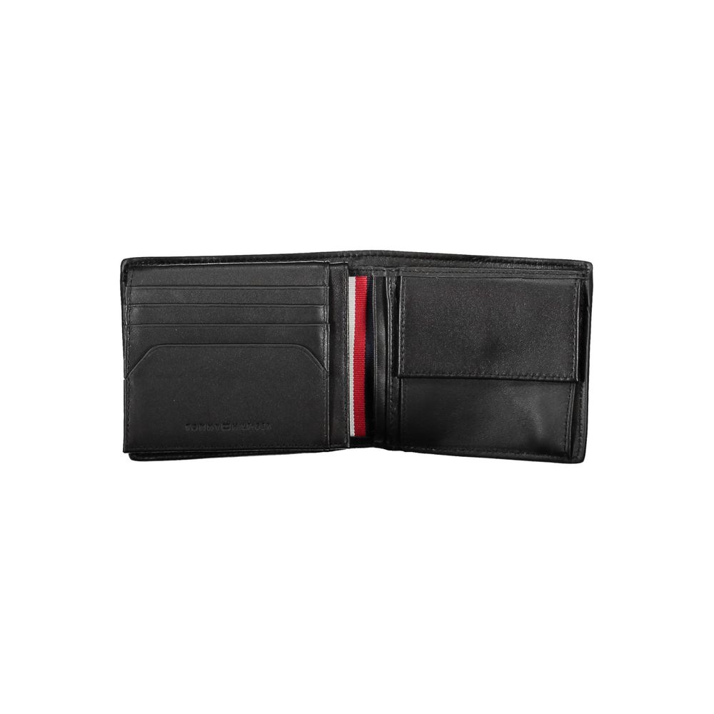 Portefeuille homme en cuir noir Tommy Hilfiger