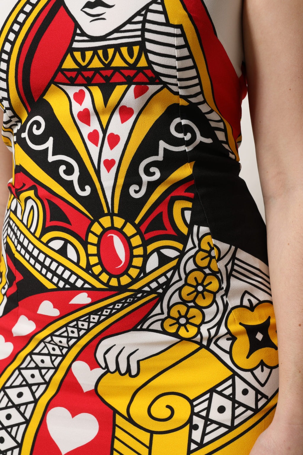 Robe longue blanche sans manches Dolce &amp; Gabbana Reine de cœur