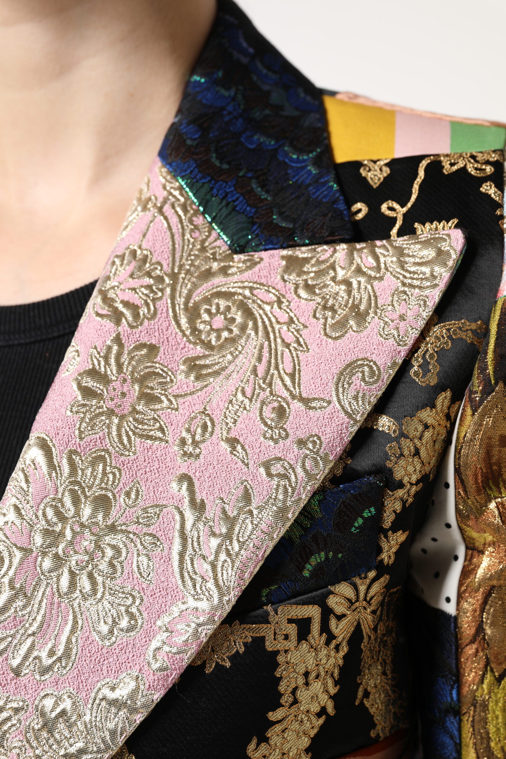 Veste en jacquard patchwork floral multicolore Dolce &amp; Gabbana