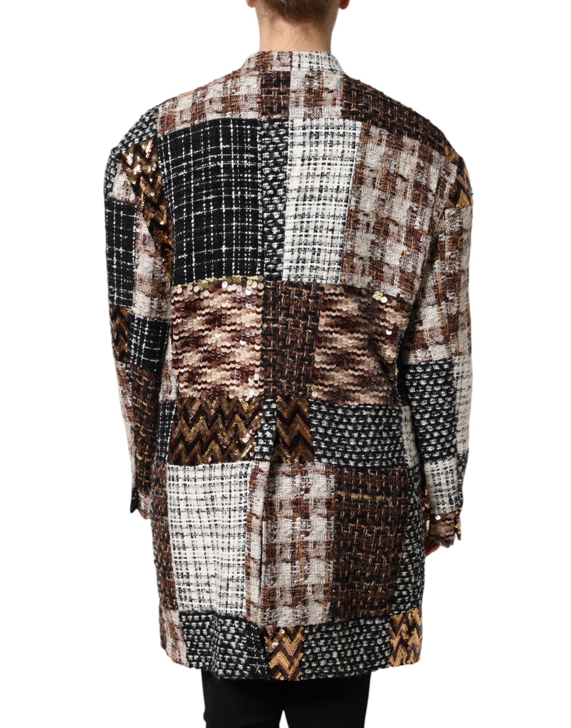 Veste boutonnée patchwork multicolore Dolce &amp; Gabbana