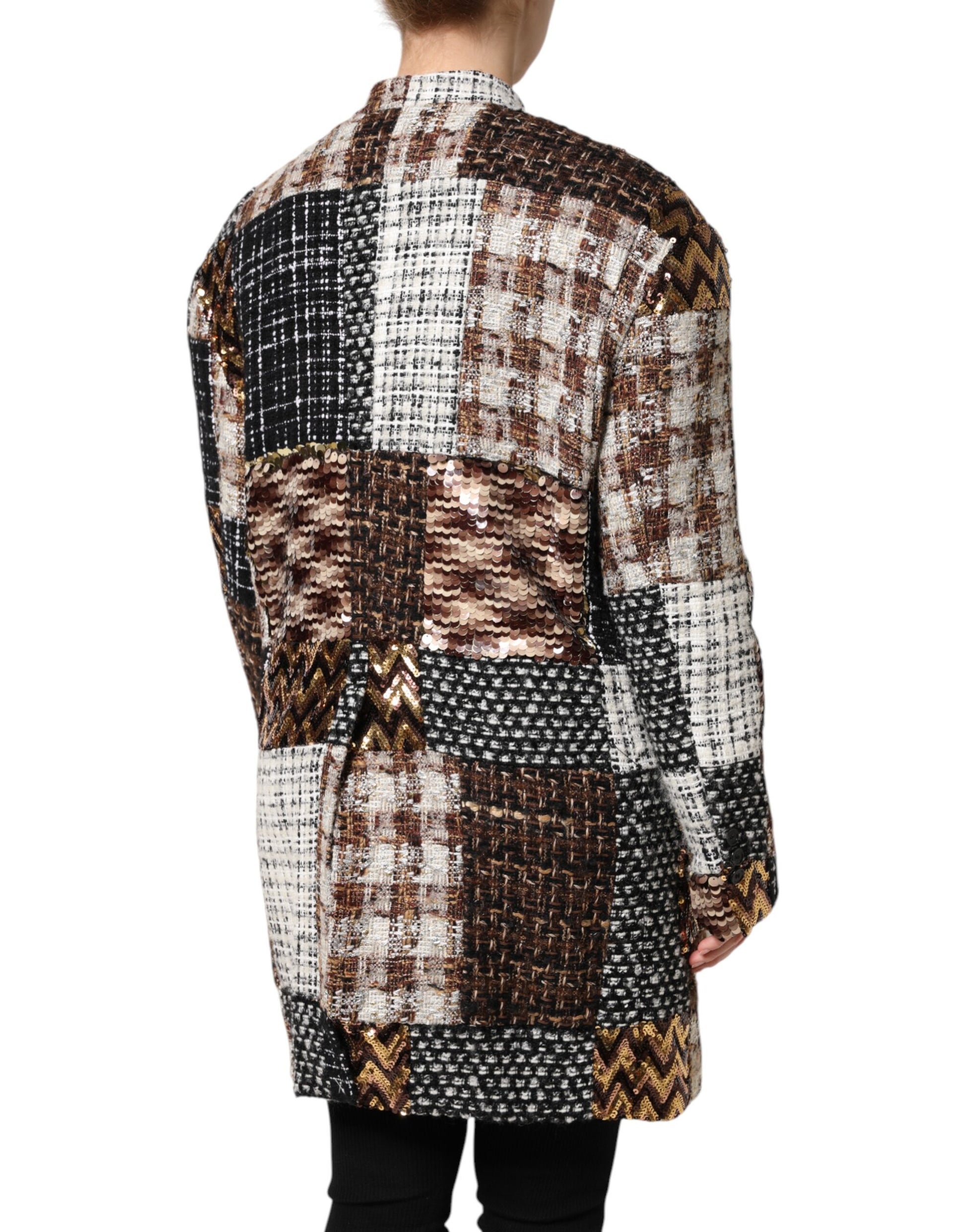 Veste boutonnée patchwork multicolore Dolce &amp; Gabbana