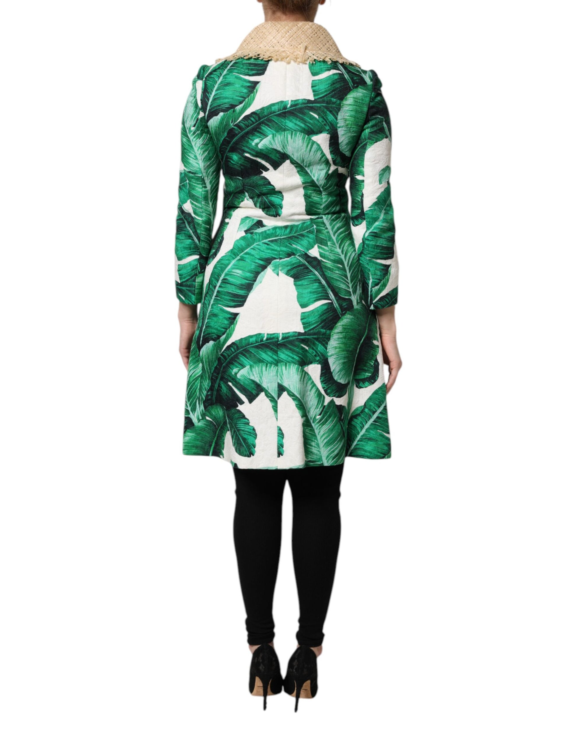 Dolce &amp; Gabbana - Trench-coat multicolore à imprimé feuilles