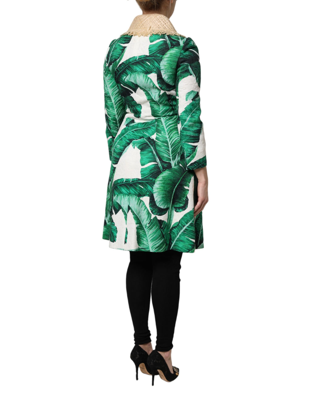 Dolce &amp; Gabbana - Trench-coat multicolore à imprimé feuilles