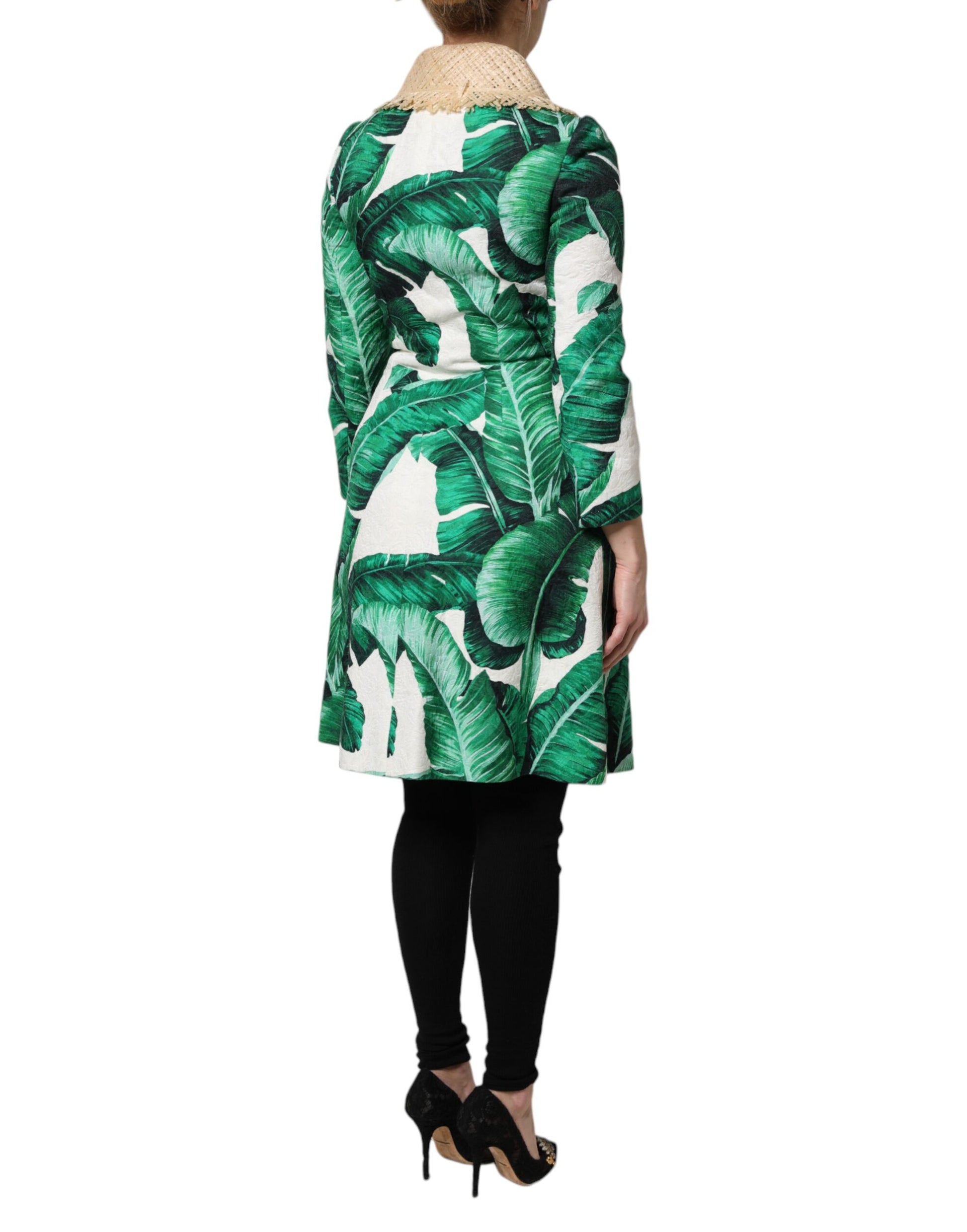 Dolce &amp; Gabbana - Trench-coat multicolore à imprimé feuilles