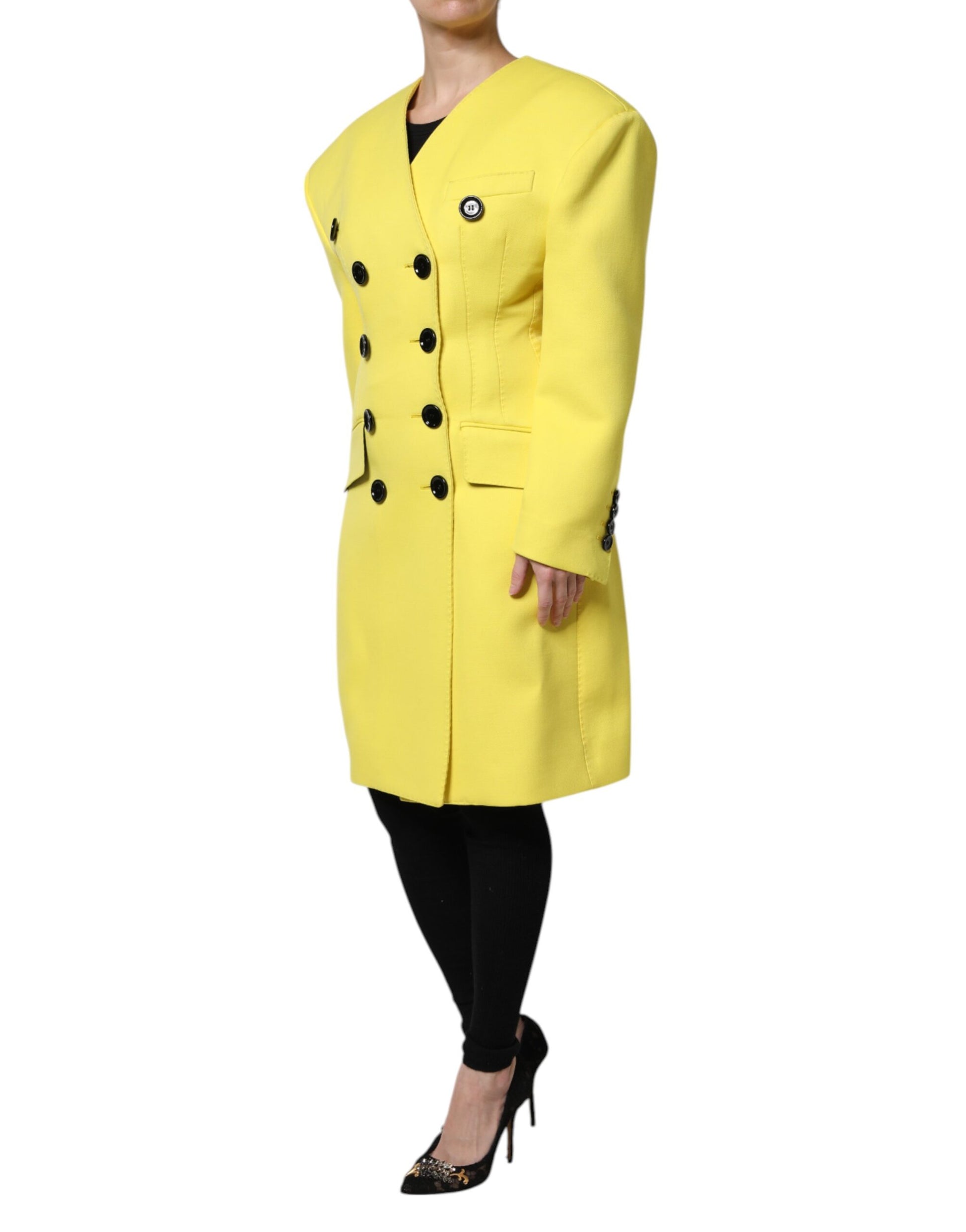 Dolce &amp; Gabbana Trench-coat jaune à double boutonnage