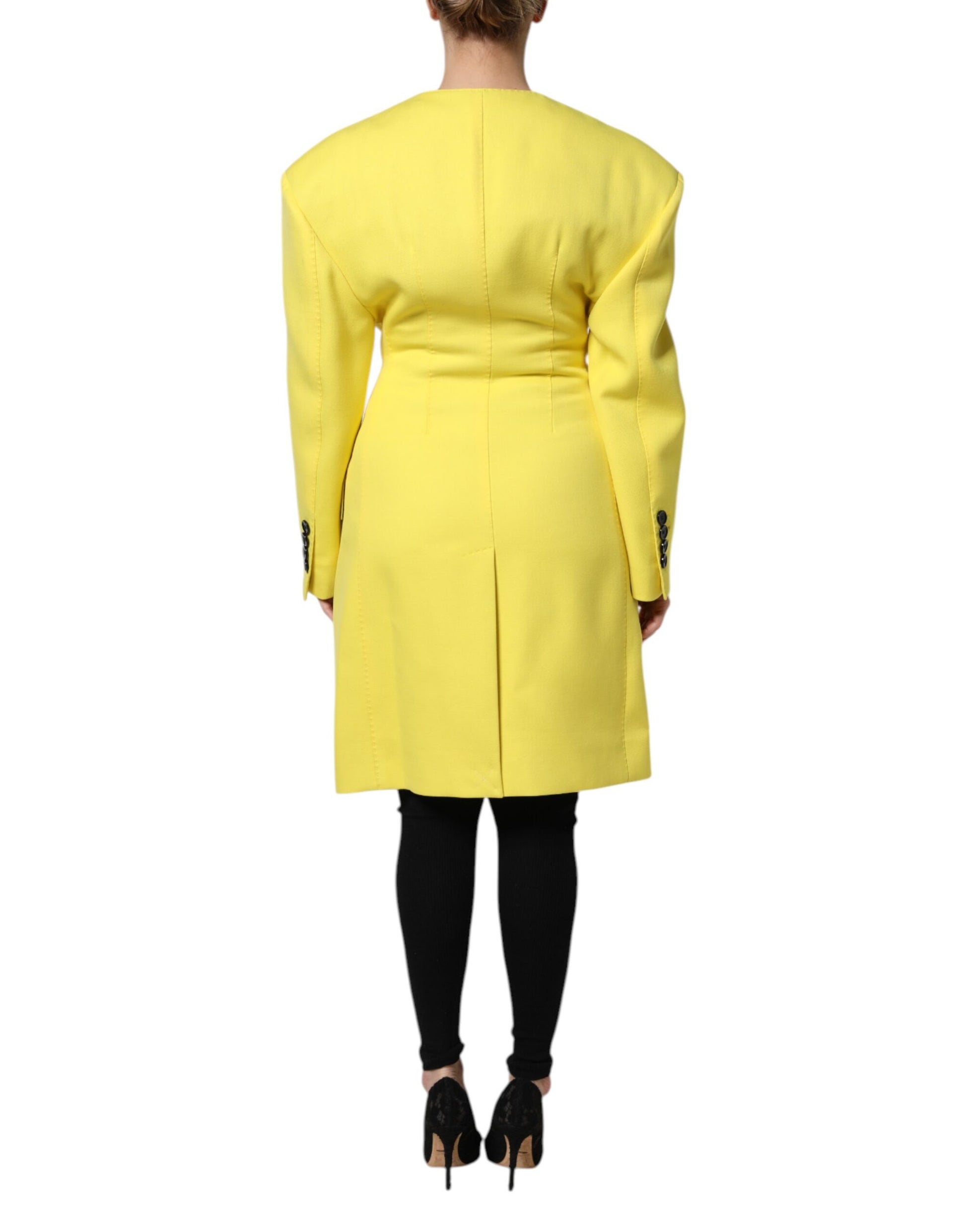 Dolce &amp; Gabbana Trench-coat jaune à double boutonnage