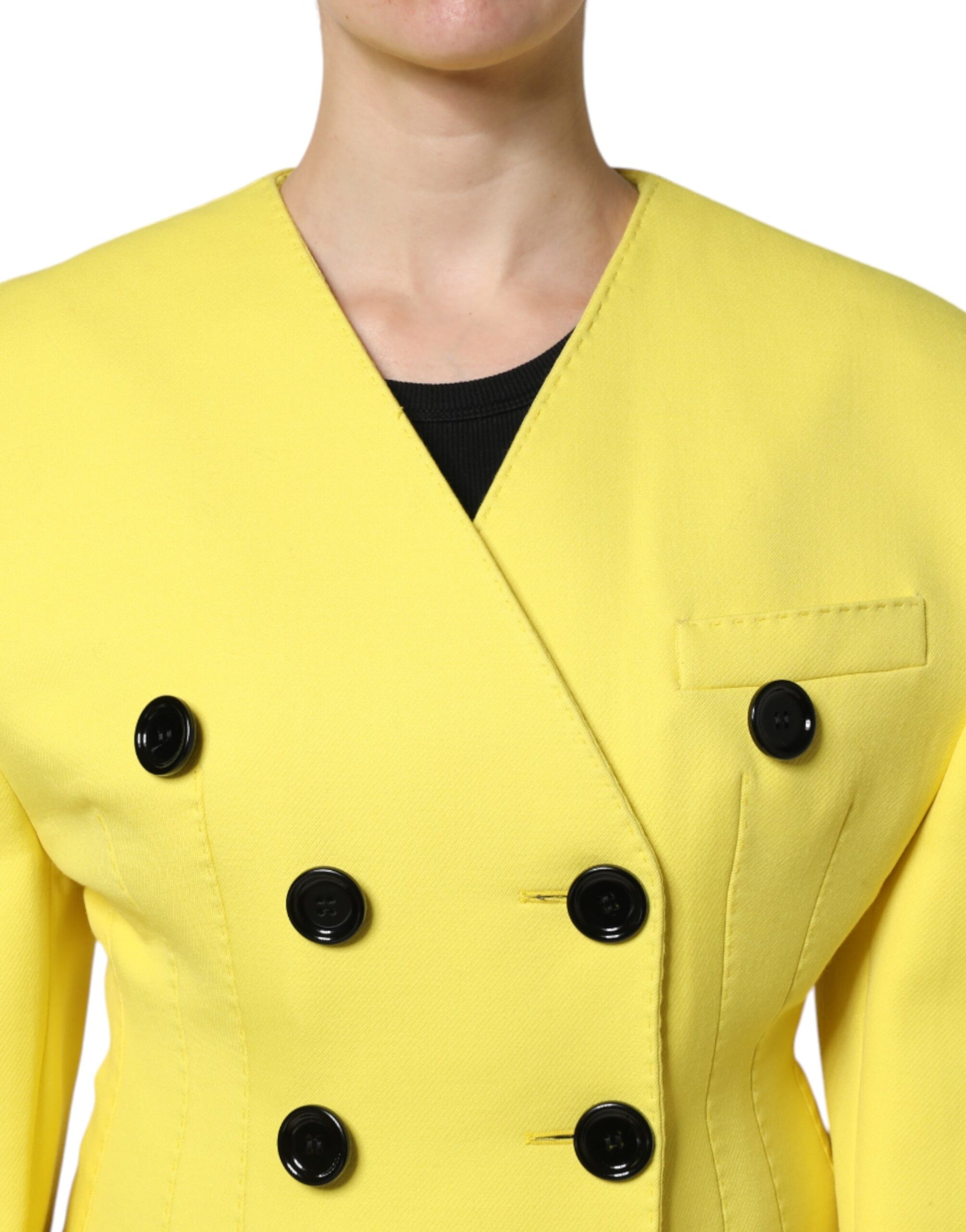 Dolce &amp; Gabbana Trench-coat jaune à double boutonnage