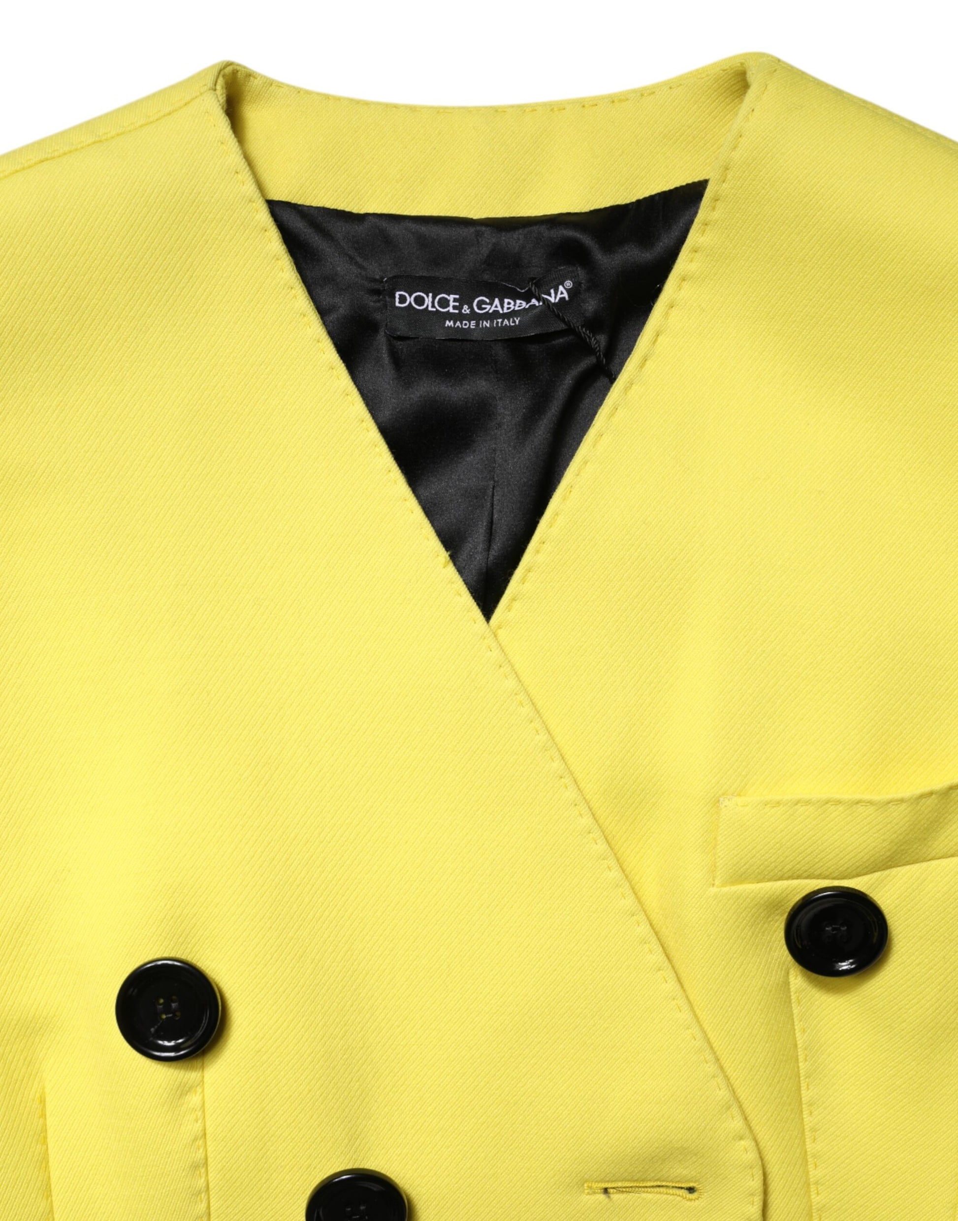 Dolce &amp; Gabbana Trench-coat jaune à double boutonnage