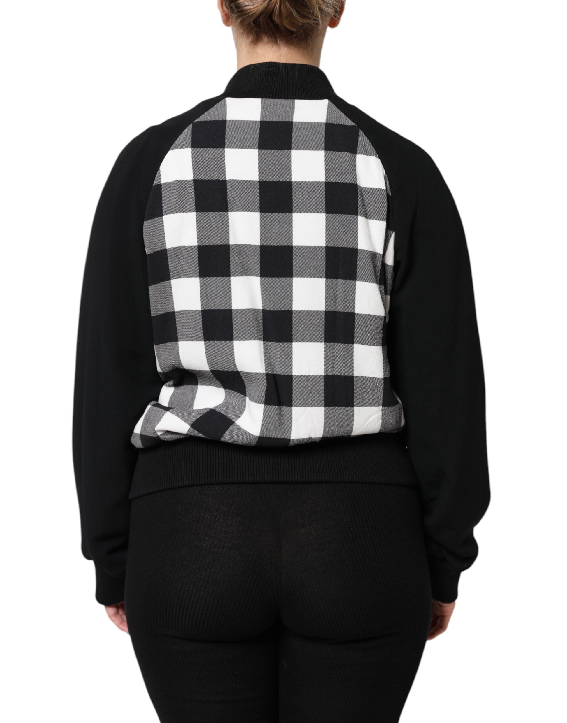 Veste boutonnée à carreaux noirs et blancs Dolce &amp; Gabbana