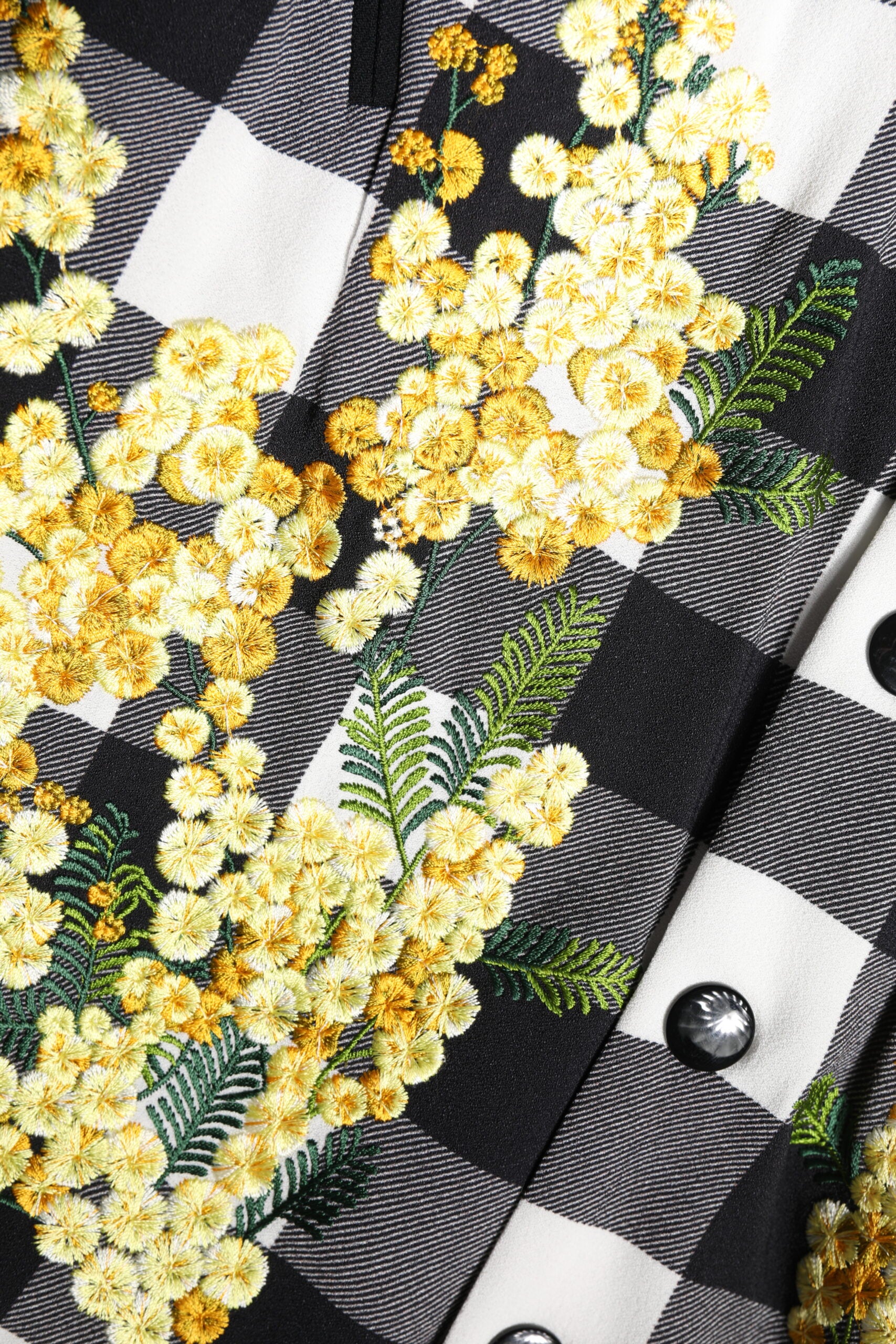 Veste boutonnée à carreaux noirs et blancs Dolce &amp; Gabbana