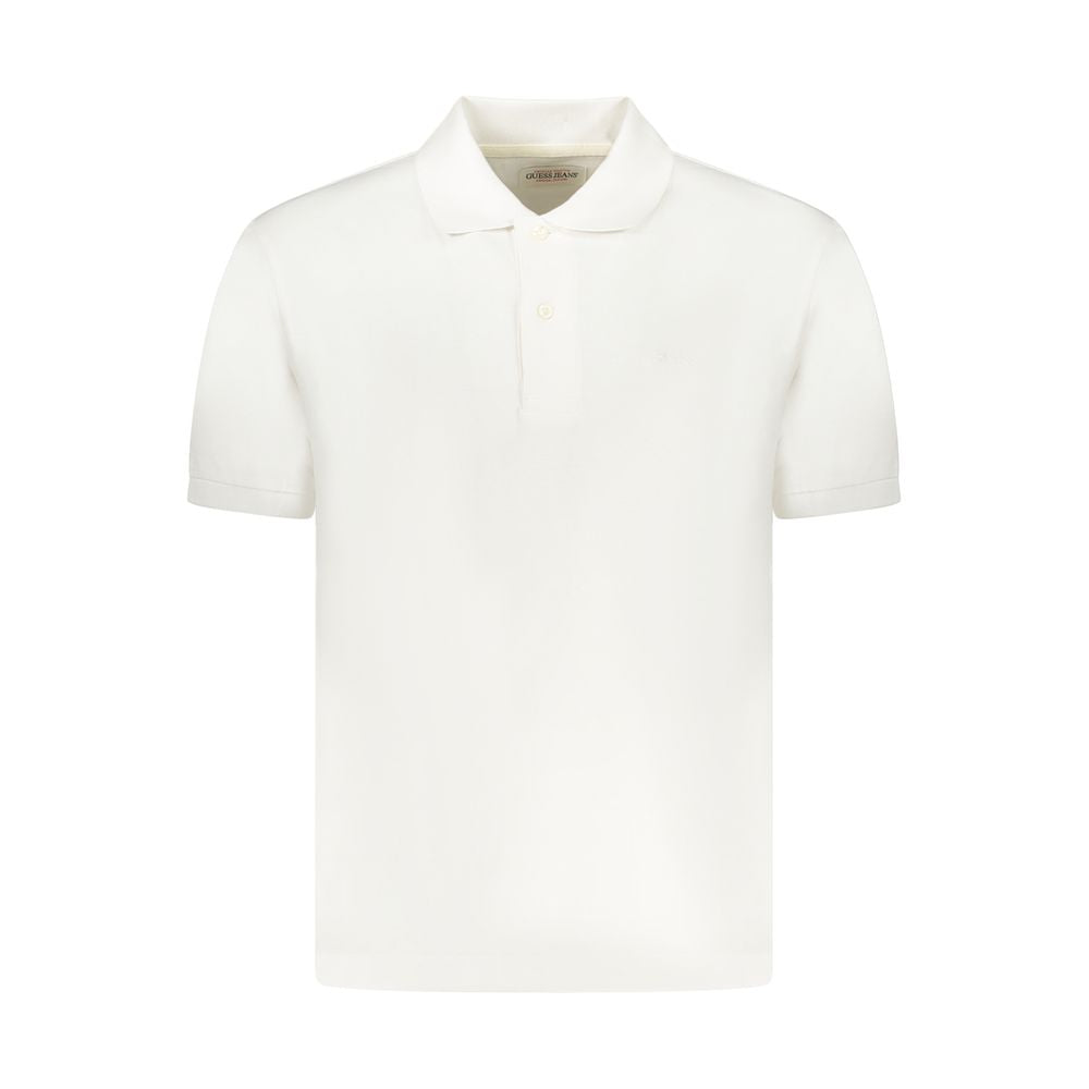 Polo Guess Jeans en coton blanc pour homme